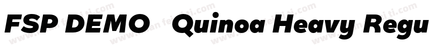 FSP DEMO   Quinoa Heavy Regula字体转换
